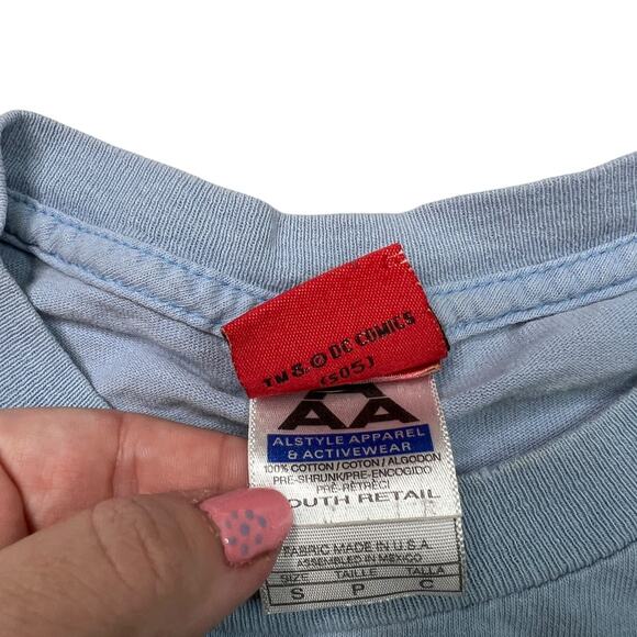 Vintage 00s Teen Titans Comics Long Sleeve Tee T-Shirt FLAW Blue Youth Small - Picture 7 of 8